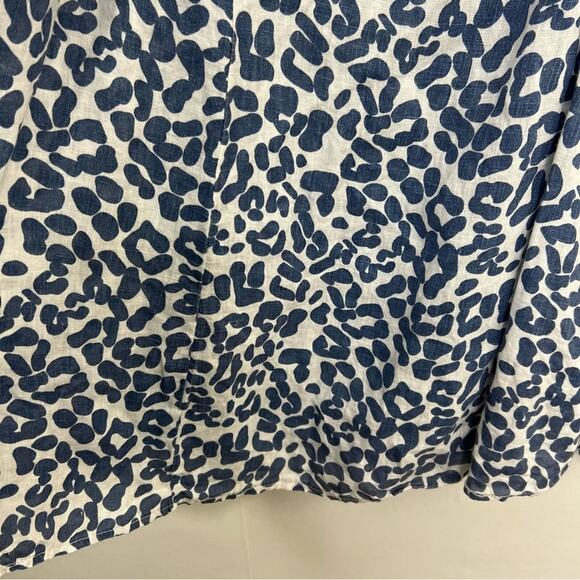 Piazza Del Tempio Italian 100% Linen Cap Sleeve Flowy Midi Dress w/ Waist Tie - Picture 7 of 16